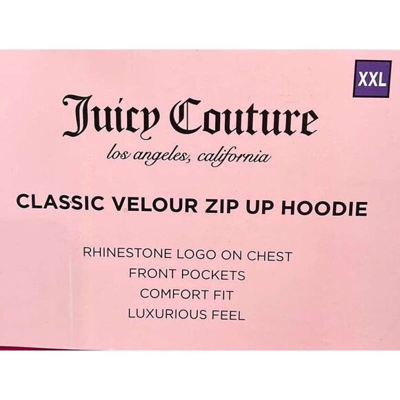 Juicy Couture Women's Pink Hoodie (XXL) New with Tags - Picture 3 of 4